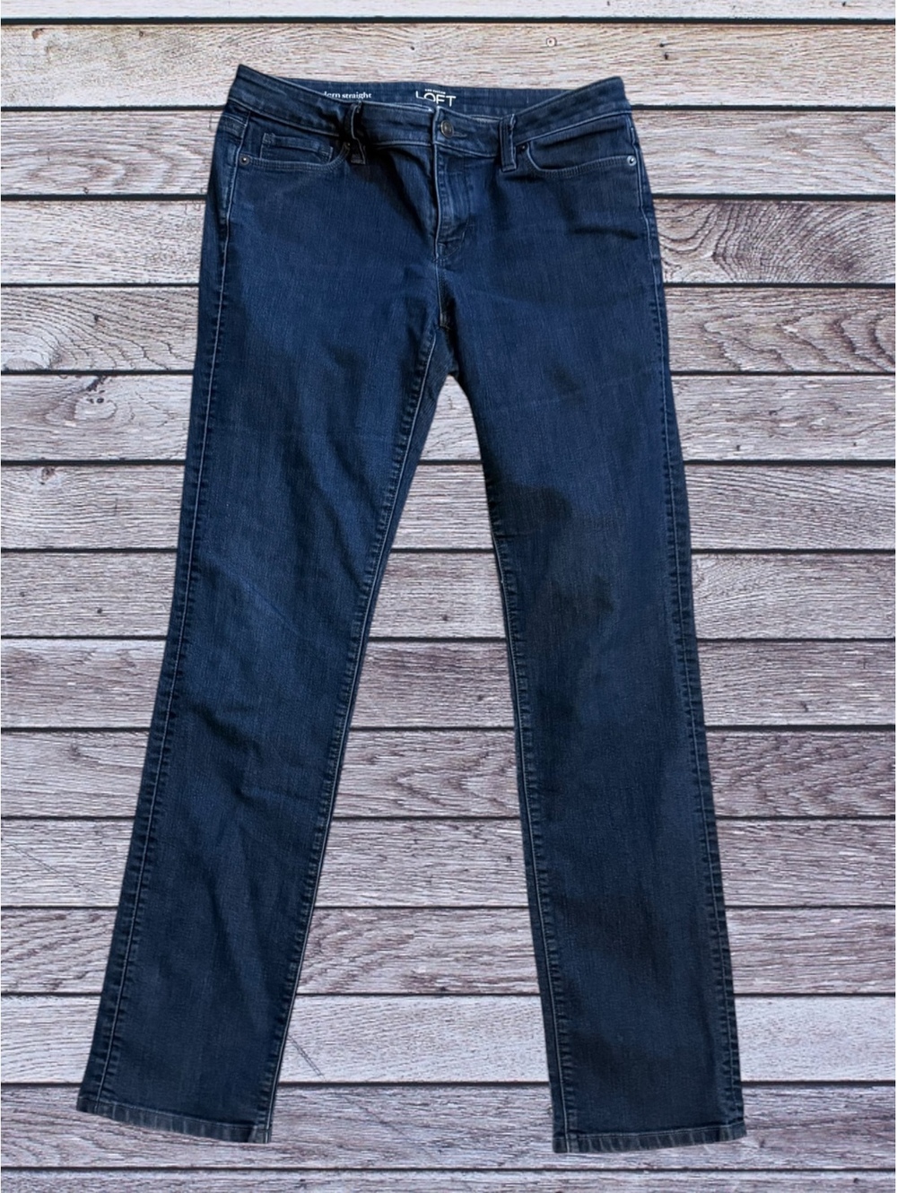 Ann Taylor LOFT Modern Straight Dark Blue Jeans Size 29/8